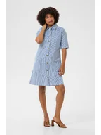 Sukienki - Cream Sukienka w kolorze niebiesko-białym - miniaturka - grafika 1