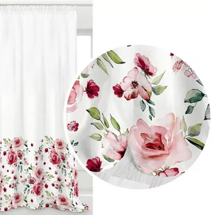 Firana 140 x 250 Dekoracyjna Rosally Taśma Róż - Firany - miniaturka - grafika 1