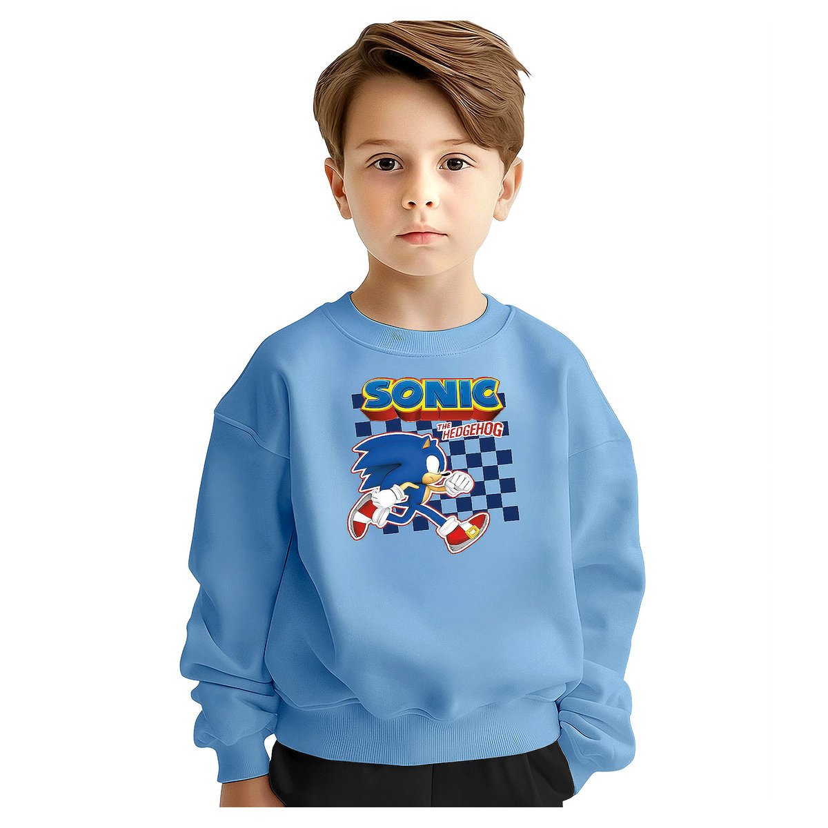 BLUZA DZIECIĘCA MŁODZIEŻOWA SONIC 122-128 WZORY PREZENT