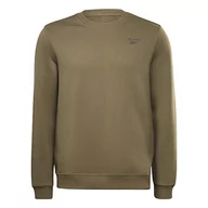 Bluzy męskie - Reebok Męska bluza z logo po lewej stronie, zieleń wojskowa/zieleń wojskowa, M, Zielony wojskowy/zielony wojskowy, M - miniaturka - grafika 1