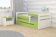 Łóżka dla dzieci i młodzieży - Kocot Kids Łóżko TOMI zielone z barierką dziecięce pojedyncze Kocot Kids - miniaturka - grafika 1