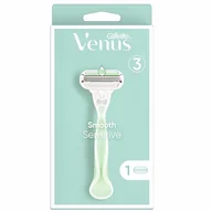 Maszynki do golenia i wkłady - Gillette Venus Smooth Sensitive maszynka do golenia + wymienne ostrze - miniaturka - grafika 1
