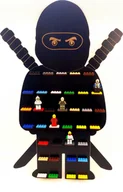 Szafy i szafki dla dzieci - naSciane Półka regał na klocki ludziki figurki ninja czarna - miniaturka - grafika 1