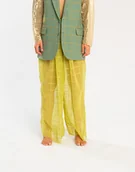 Spodnie sportowe damskie - Spodnie Transparent Green Grid - miniaturka - grafika 1