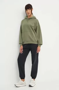 New Balance bluza bawełniana damska kolor zielony z kapturem z aplikacją WT41537DEK - Bluzy damskie - miniaturka - grafika 1