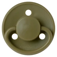 Smoczki uspokajające - Smoczek uspokajający okrągły lateksowy 6m+ Moos green / Mininor - miniaturka - grafika 1