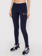 Spodnie damskie - EA7 Emporio Armani Legginsy 8NTP82 TJ01Z 1554 Granatowy Slim Fit - miniaturka - grafika 1