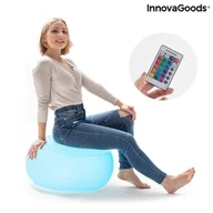 Sofy ogrodowe - Dmuchany fotel pufa z wielokolorowym LED + pilot InnovaGoods - miniaturka - grafika 1