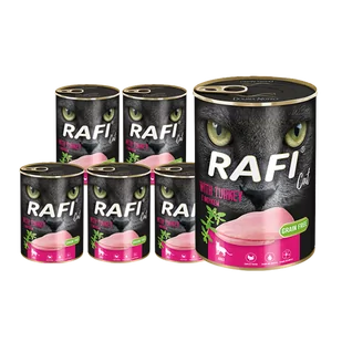 Dolina Noteci RAFI Cat Adult z indykiem 12 x 400g 53514-uniw - Mokra karma dla kotów - miniaturka - grafika 1