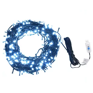 vidaXL Sznur 400 lampek LED, IP44, 40 m, zimne białe światło - Oświetlenie świąteczne - miniaturka - grafika 1