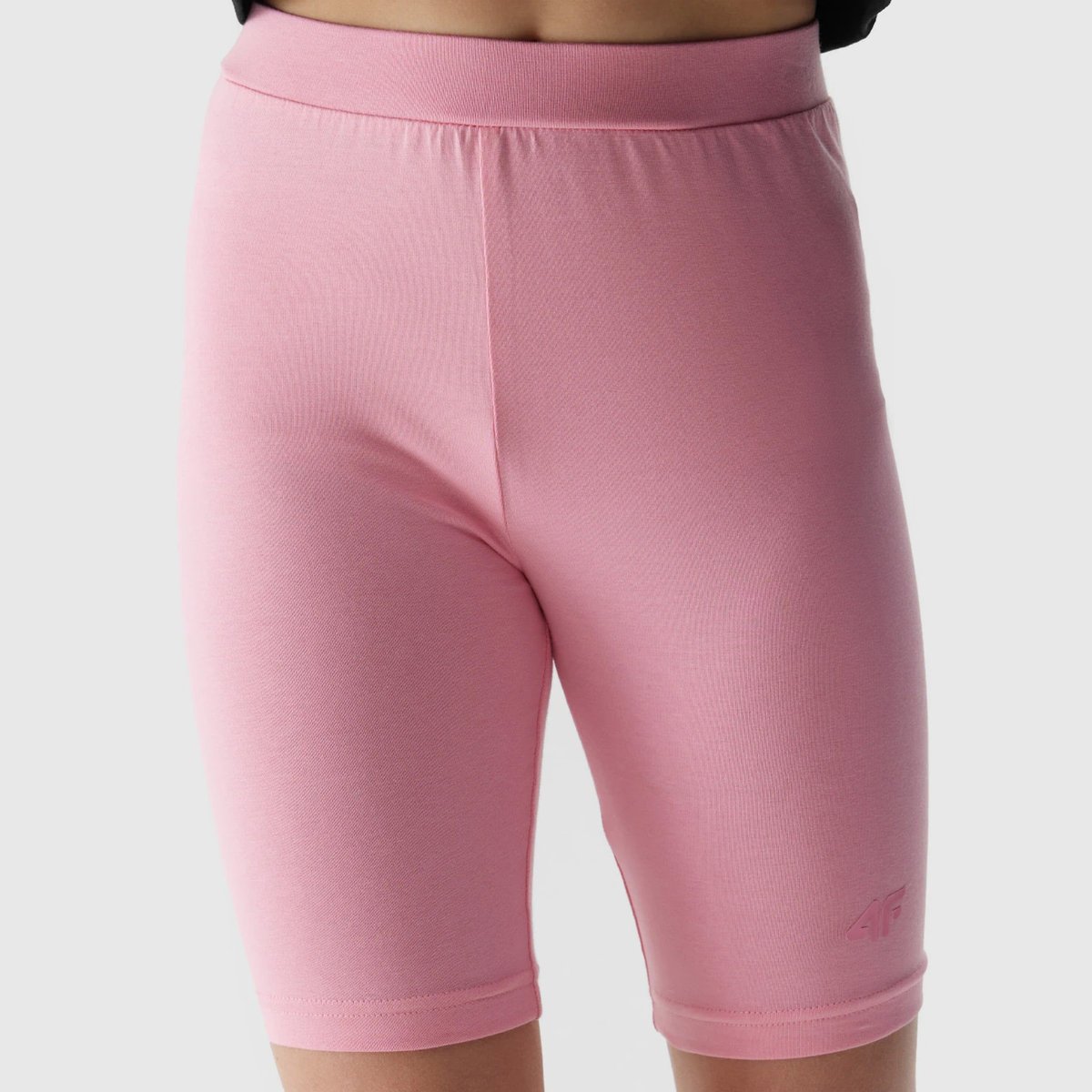 Legginsy Dziewczęce Kolarki 4F dzianinowe jasny róż 4FJWSS24TTIGF129 Różowy 158/164