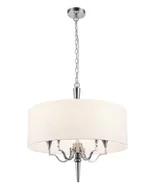 Lampy sufitowe - EVO LAMPA wisząca EVO P05922WH abażurowa OPRAWA okrągła zwis biały EVO P05922WH - miniaturka - grafika 1
