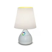 Lampy stojące - Lampka nocna LED Magic Night Ecru z abażurem Nilsen - miniaturka - grafika 1