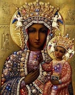 Zabawki kreatywne - Diamentowa Mozaika Święte Matka Boska Częstochowska 30x40 - miniaturka - grafika 1