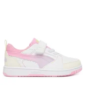 Buty dla dziewczynek - Sneakersy Puma Rebound V6 Lo Come On AC+ PS 405044 02 Biały - miniaturka - grafika 1