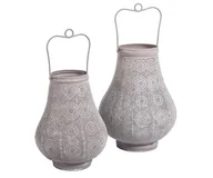 Świeczniki - Belldeco Lampion Rose 1A szary, 25,5x25,5x33,5 cm - miniaturka - grafika 1