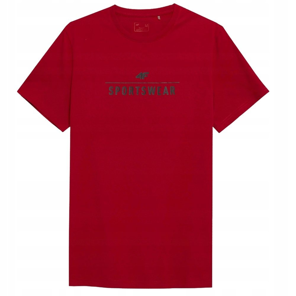 4F T-Shirt Koszulka Męska Ttshm539 Czerwona S