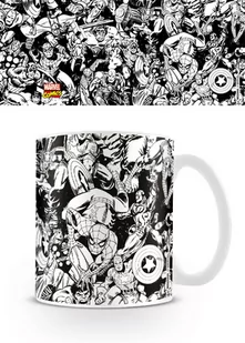 Marvel MG23445 ceramiczny kubek, motyw: retro-bohaterowie, 8 x 11,5 x 9,5 cm, wielokolorowy MG23445 - Kubki - miniaturka - grafika 1