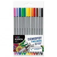 Przybory szkolne - Cienkopisy 12 kolorów KIDEA - miniaturka - grafika 1