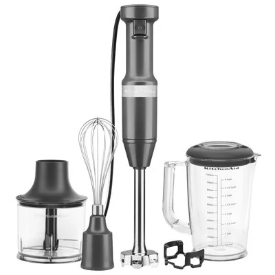 Hand blender 50'S STYLE HBF22RDEU with accessories, red, Smeg