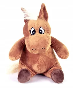 PIĘKNA PLUSZOWA MASKOTKA PLUSZOWY KOŃ KONIK PLUSZAK ŚLCZNY DUŻY 35cm MIĘKKI - Maskotki i pluszaki - miniaturka - grafika 1