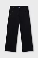 Spodnie i spodenki dla dziewczynek - Mayoral spodnie dziecięce kolor czarny gładkie - miniaturka - grafika 1