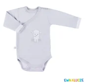 Body dla niemowląt - BODY NEWBORN REGL DŁ SZARY Ewa Klucze - 62 - miniaturka - grafika 1