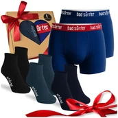Majtki męskie - BAD SURFER Skarpety Bokserki Męskie Prezent Na Dzień Dziadka Rozmiar Rozmiar L|39-42 - miniaturka - grafika 1