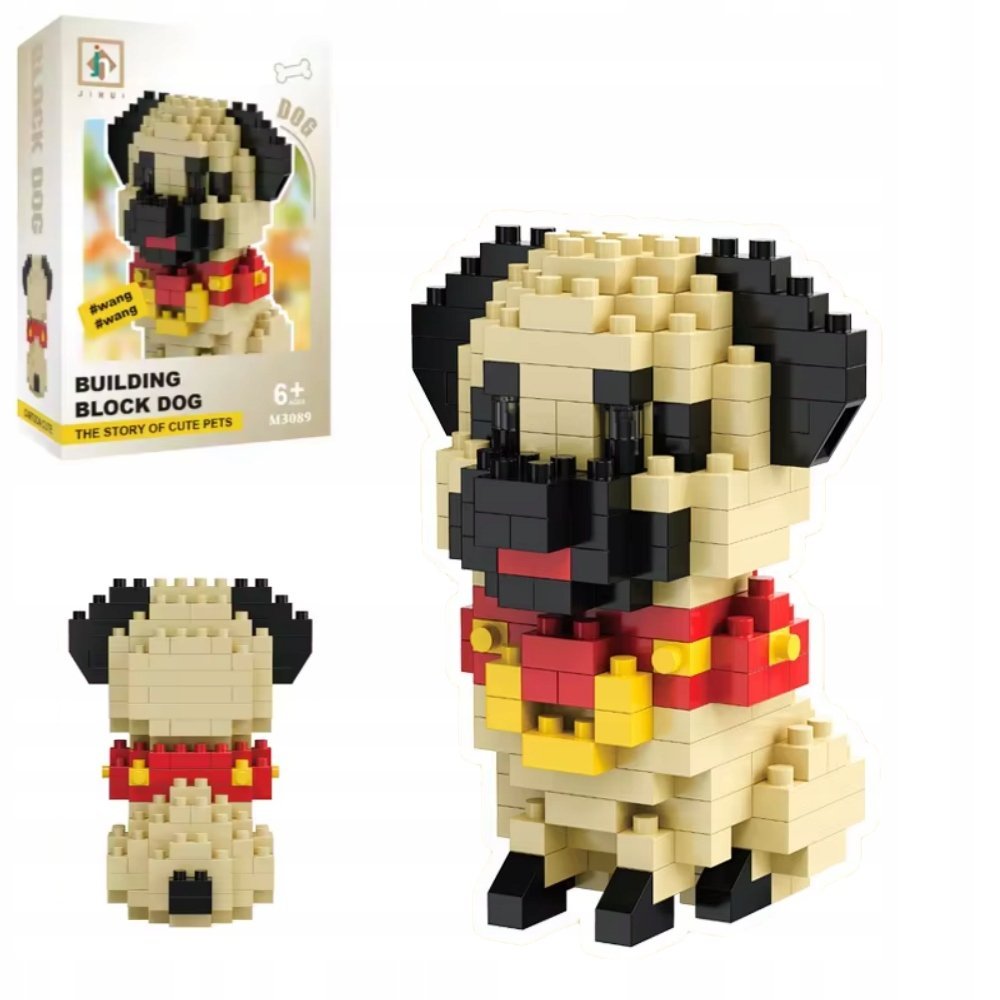 Klocki konstrukcyjne Block Dog Pies MOPS 145 el. Mały Piesek