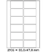 Etykiety samoprzylepne i bloki etykiet - Samoprzylepne etykiety 80 x 47 mm, 12 etykiet, A4, 100 arkuszy - miniaturka - grafika 1