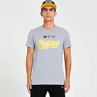 Koszulki męskie - New Era Męski T-shirt z krótkim rękawem Nfl Wordmark Tee Grepac Lhg szary szary XS-S 12369679 - miniaturka - grafika 1