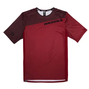 Koszulka rowerowa męska Race Face  INDY SS Dark Red M - Koszulki rowerowe - miniaturka - grafika 1