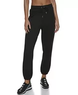 Spodnie damskie - DKNY Damskie spodnie dresowe Dp2p3114-blk-x-small czarny/srebrny, XS, czarny/srebrny, XS - miniaturka - grafika 1