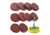 Materiały ścierne - Dysk tarcza na rzepy 50mm +100x gr 60 PAD - miniaturka - grafika 1