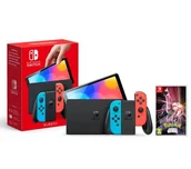 Konsole Nintendo - Nintendo Switch OLED Czerwono-niebieski + Pokemon Shining Pearl - miniaturka - grafika 1