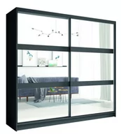 Szafy - Szafa przesuwna dwudrzwiowa FINO szary grafit - miniaturka - grafika 1