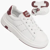 Buty dla chłopców - Buty Chłopięce Trampki Białe Sneakersy Wsuwane Dziecięce B5778P 31 - miniaturka - grafika 1