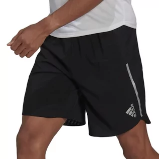 Spodnie sportowe męskie - Spodenki adidas Designed 4 Running H58578 - czarne - grafika 1