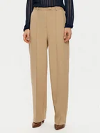 Spodnie damskie - Tommy Hilfiger Spodnie materiałowe WW0WW43875 Beżowy Regular Fit - miniaturka - grafika 1