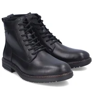 Botki męskie - Trzewiki męskie wodoodporne Rieker 33143-00 BLACK R.40 - miniaturka - grafika 1