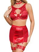 Komplety bielizny - Podwiązka Bielizna dla Kobiet, Rozmiar Erotyczna Bielizna M Czerwony - miniaturka - grafika 1