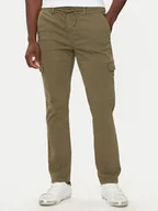 Spodnie męskie - Pepe Jeans Spodnie materiałowe PM211725 Zielony Slim Fit - miniaturka - grafika 1