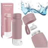 Butelki filtrujące - Szklana butelka róż filtrująca Wessper B2 Actitex 700ml szkło borokrzemowe - miniaturka - grafika 1