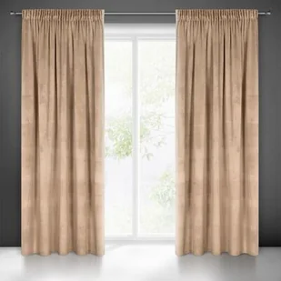 Zasłona MELANIE 140 x 270 cm taśma ciemnobeżowy - Zasłony - miniaturka - grafika 1