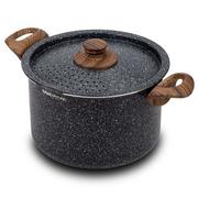 Garnki - Garnek Granitowy Z Pokrywką Do Odcedzania 22Cm 5.0L Nava Nature 144-125 - miniaturka - grafika 1