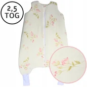 Śpiworki dla dzieci - CAŁOROCZNY ŚPIWOREK MUŚLINOWY Z NOGAWKAMI 56-62 XS 2,5 TOG BAWEŁNA 100% - miniaturka - grafika 1