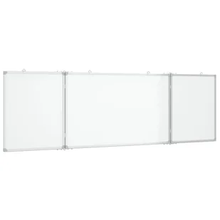 vidaXL Tablica magnetyczna, składana, 160x50x1,7 cm, aluminiowa - Tablice interaktywne - miniaturka - grafika 1