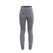 Spodnie sportowe damskie - COMPRESSPORT Legginsy termoaktywne damskie ON/OFF TIGHTS szare - miniaturka - grafika 1
