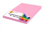 Szkolne artykuły papiernicze - Papier kolorowy A4 120g różowy landrynkowy 100 arkuszy - miniaturka - grafika 1