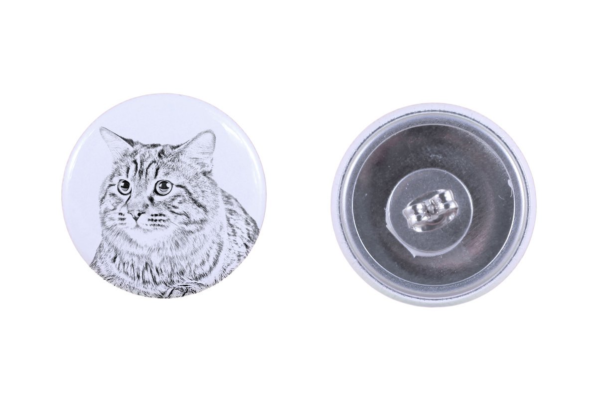Kurylski bobtail długowłosy - kolczyki z ukochanym kotem, własne foto, idealny gadżet dla miłośników kotów marki Art.-Dog